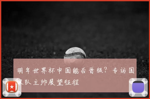 明年世界杯中国能否晋级?专访国家队主帅展望征程